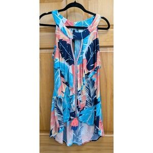 Kim Rogers Size 1X Sleeveless  V Neck Trapeze Knit Fit & Flare Dress Stretch